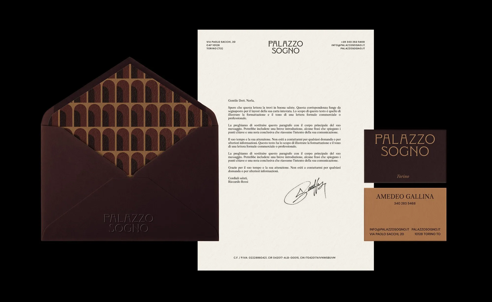 Carta intestata Palazzo Sogno